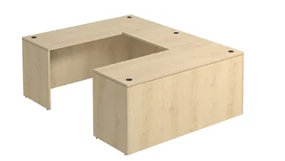 U Shaped Desk Shells PBD Furniture U-Desk Shell 66in W x 90in D with Wire Grommets