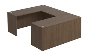 U Shaped Desk Shells PBD Furniture U-Desk Shell 66in W x 96in D with Slim Depth
