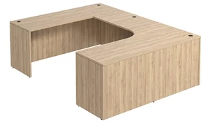U Shaped Desk Shells PBD Furniture U-Desk Shell 66in W x 90in D with Slim Depth