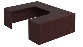 U Shaped Desk Shells PBD Furniture U-Desk Shell 71in W x 90in D with Slim Depth and Curve Corner