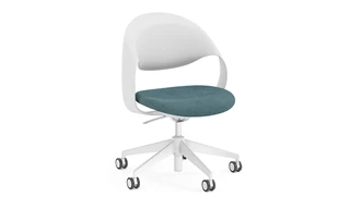 Conference Room Chairs PBD Furniture White Loop Mid Back Office Chair