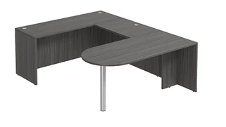 U Shaped Desk Shells PBD Furniture U-Desk Shell 66in W x 90in D with Bullet