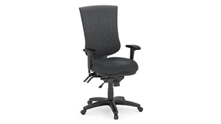 Ergonomic Task Chairs PBD Furniture Coolmesh Pro High Back Ergo Chair with Rugged Fabric Seat and Back