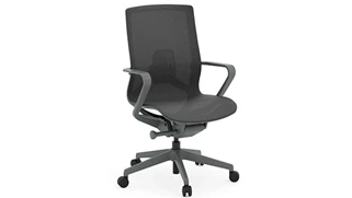 Ergonomic Task Chairs PBD Furniture Atlas II Loop Arm Mid Back Task Chair