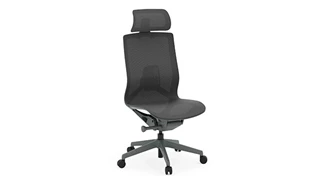 Ergonomic Task Chairs PBD Furniture Atlas II Armless Task Chair with Headrest