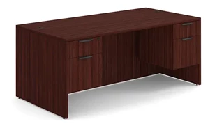 Stand-Alone Double Pedestal Desks PBD Furniture 72in Double Pedestal Desk