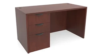 Stand-Alone Single Pedestal Desks PBD Furniture 47in x 24in Single Pedestal Desk