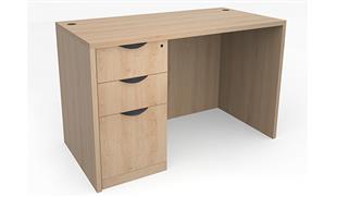 Compact Desks Office Source 60in x 24in Single Pedestal Desk 