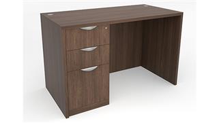 Compact Desks Office Source 47in x 30in Single Pedestal Desk