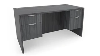 Stand-Alone Double Pedestal Desks PBD Furniture 66in Double Pedestal Desk