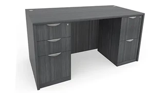 Stand-Alone Double Pedestal Desks PBD Furniture 72in x 36in Double Pedestal Desk 