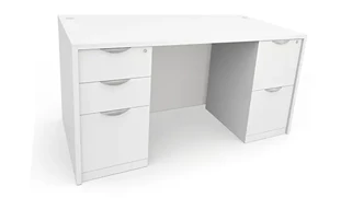 Stand-Alone Double Pedestal Desks PBD Furniture 72in x 30in Double Pedestal Desk