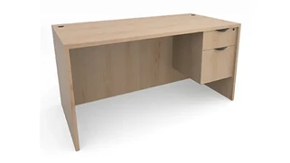 Stand-Alone Single Pedestal Desks PBD Furniture 60in x 30in Single Hanging Pedestal Desk