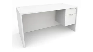 Stand-Alone Single Pedestal Desks PBD Furniture 60in x 30in Single Hanging Pedestal Desk