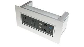 Table Parts & Components PBD Furniture Desk Power Grommet with 2 Outlets USB and HDMI Ports