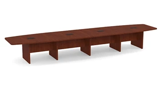 Conference Tables PBD Furniture Boat Shape Conference Table 18ft W x 48in D with Slab Base