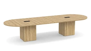 Conference Tables PBD Furniture 12ft Racetrack Shape Cube Storage Base Conference Table