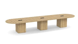 Conference Tables PBD Furniture 16ft Racetrack Shape Cube Storage Base Conference Table