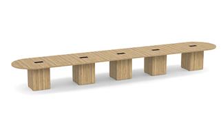 Conference Tables PBD Furniture 22ft Racetrack Shape Cube Storage Base Conference Table