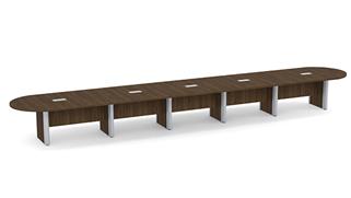 Conference Tables PBD Furniture 24ft Racetrack Shape Plinth Leg with Metal Accent Conference Table