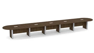 Conference Tables PBD Furniture 24ft Racetrack Shape Plinth Leg with Metal Accent Conference Table