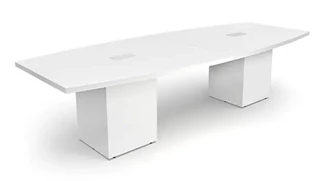 Conference Tables PBD Furniture 10ft Boat Shape Cube Base Conference Table