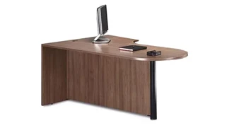 Executive Desks PBD Furniture 72in Bullet Desk with Curved Corner Extension