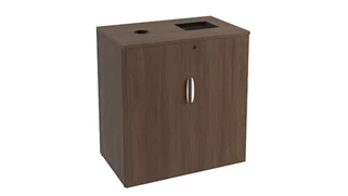 Trash Cans & Waste Receptacles PBD Furniture Tall 37in High Cafe Waste Receptacle Cabinet