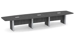 Conference Tables PBD Furniture 16ft Boat Shape Elliptical Base Conference Table with Metal Accents