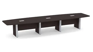 Conference Tables PBD Furniture 16ft Boat Shape Elliptical Base Conference Table with Metal Accents