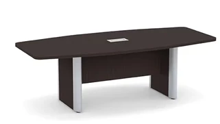 Conference Tables PBD Furniture 8ft Boat Shaped Elliptical Base Conference Table with Metal Accents