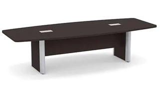 Conference Tables PBD Furniture 10ft Boat Shaped Elliptical Base Conference Table with Metal Accents