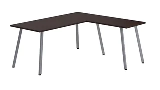 L Shaped Desk Shells PBD Furniture 72in x 66in Telescopic Frame L-Desk