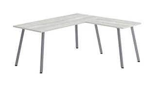 L Shaped Desk Shells PBD Furniture 60in x 78in Telescopic Frame L-Desk