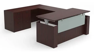 Standing Desks - Electronically Adjustable PBD Furniture U-Shaped Standing Desk