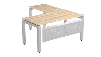 L Shaped Desk Shells PBD Furniture 60in x 60in Slender L-Desk with Modesty Panel 
