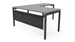 L Shaped Desk Shells PBD Furniture 60in x 66in L-Desk with Modesty Panel 