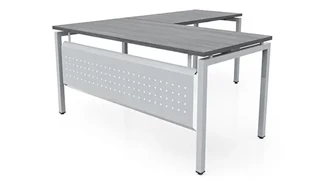 L Shaped Desk Shells PBD Furniture 60in x 66in L-Desk with Modesty Panel 