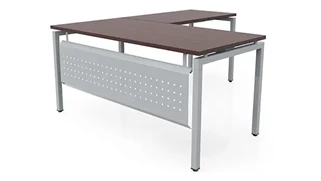 L Shaped Desk Shells PBD Furniture 60in x 66in L-Desk with Modesty Panel 