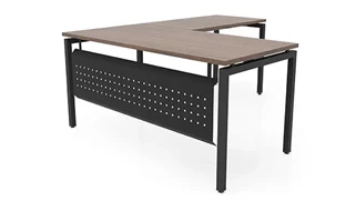 L Shaped Desk Shells PBD Furniture 60in x 66in L-Desk with Modesty Panel 