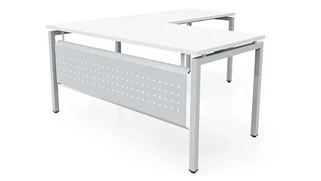 L Shaped Desk Shells PBD Furniture 60in x 66in L-Desk with Modesty Panel 