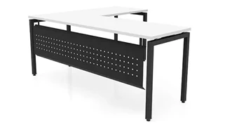 L Shaped Desk Shells PBD Furniture 72in x 60in Slender L-Desk with Modesty Panel 