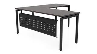 L Shaped Desks Office Source 66in x 66in Slender L-Desk with Modesty Panel 