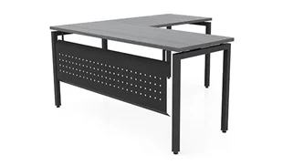 L Shaped Desk Shells PBD Furniture 60in x 72in Slender L-Desk with Modesty Panel