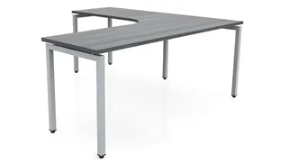 L Shaped Desk Shells PBD Furniture 72in x 72in Curve Corner L-Desk 