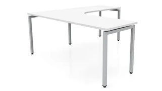 L Shaped Desk Shells PBD Furniture 72in x 72in Curve Corner L-Desk 