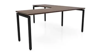 L Shaped Desk Shells PBD Furniture 72in x 84in Curve Corner L-Desk