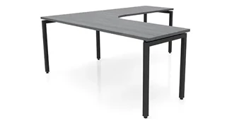 L Shaped Desk Shells PBD Furniture 72in x 78in Curve Corner L-Desk 