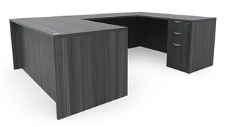 U Shaped Double Pedestal Desks PBD Furniture 60in x 96in Double Pedestal U-Desk