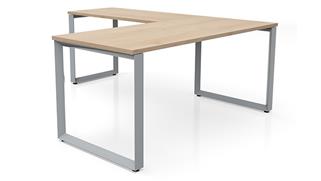 L Shaped Desks Office Source Extra Deep 72in x 78in Beveled Loop Leg L-Desk